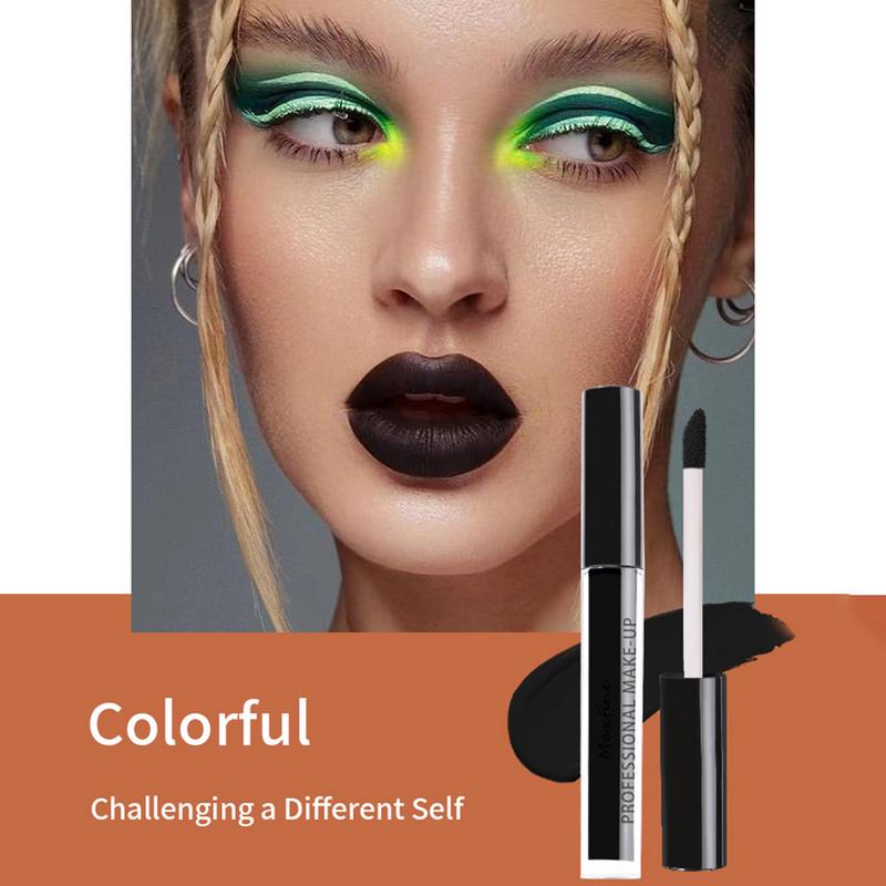 2 Colors Halloween Horror Paint Dark Lipstick Matte Lipstick Waterproof Lasting Black Lip Gloss Lip Makeup Cosmetics