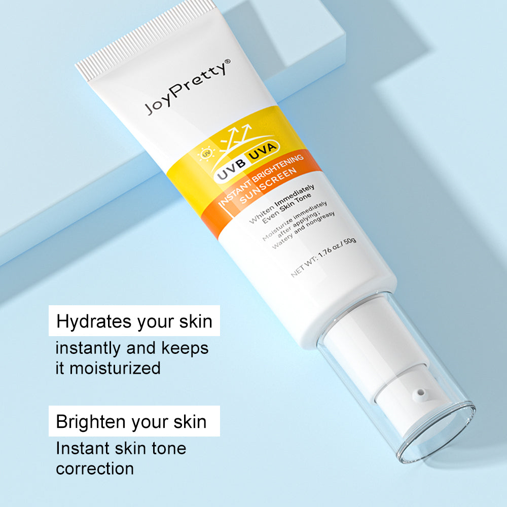 Instant Whitening Face Cream UVB/UVA Tone-up Sunscreen Outdoor Sport Tinted Moisturizer Waterproof Sun Protector Cream