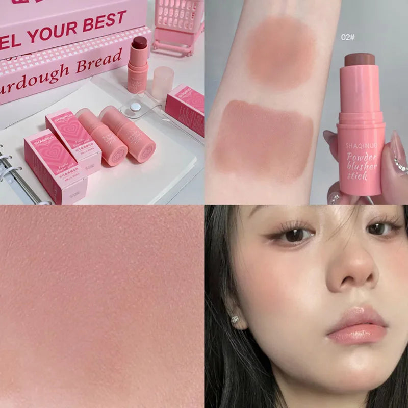 Soft Blush Stick Matte Low Saturation Easy To Apply Natural Effect High Color Sweat Proof Not Easy To Remove Blush Cream