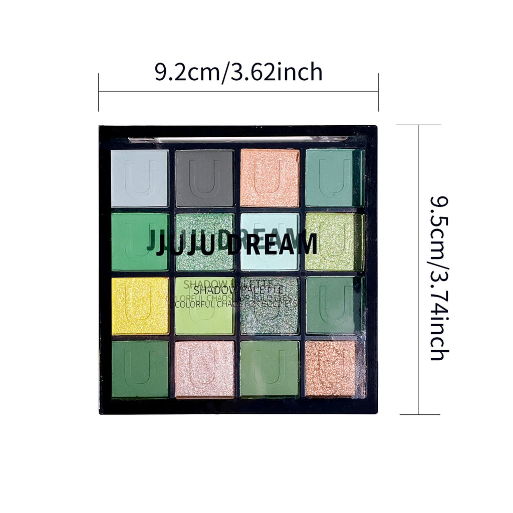 16 grid red eyeshadow tray Purple  glitter pearl matte eyeshadow Shimmer makeup lasting women  Korean eye cosmetics