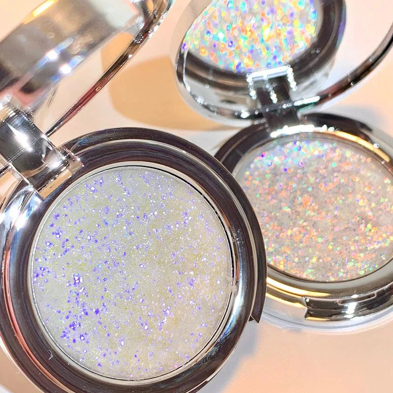 Monochrome Highlighter Palette Polarized Glitter Eye Shadow Powder Makeup Face Body Shimmer Shine High Light  Cosmetic