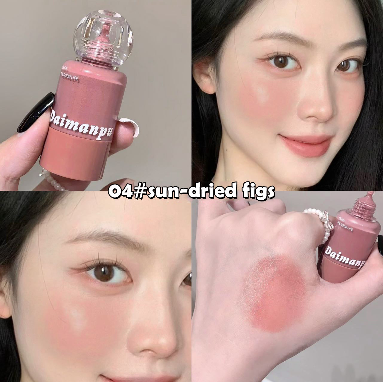 Vitality Pink Pressed Blush Liquid Water Light Expansion Color Cheek Tint Makeup Rouge