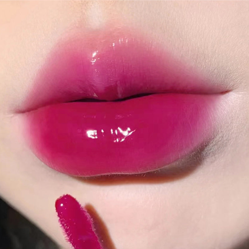 Light Glass-Like Lip Lacquer - Mirror Shine  Hydrating Formula Smudge-Proof  Long-Wear and Skin-Brightening