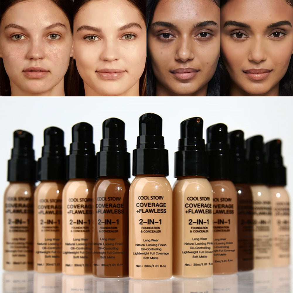 10 Color Lasting Face Foundation  Oil-Control Matte  Liquid Full Coverage Waterproof Hydrating Brighten Concealer
