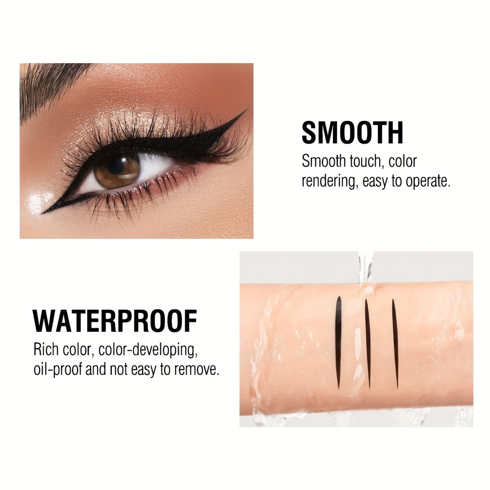 Waterproof Black Brown Eyeliner Pencils-Smudge-Proof, Long-Lasting &Beginner-Friendly Smooth High Pigmented Punk Eye Makeup