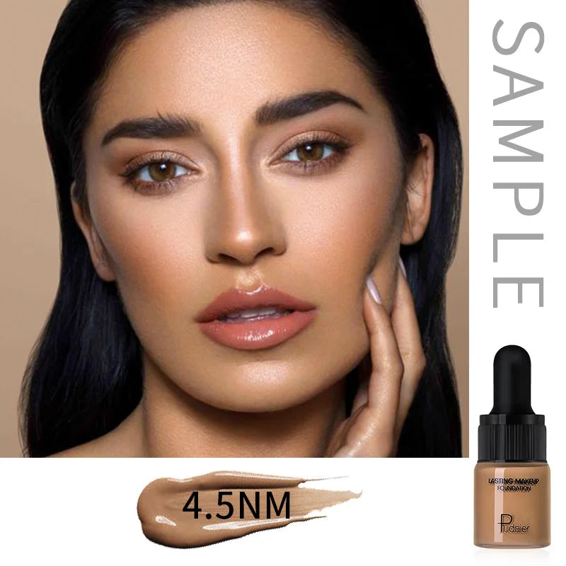 1PC Liquid Foundation Full Coverage Concealer Cream Oil-control Moisturizer Contour Matte Breathable Base Makeup Foundations
