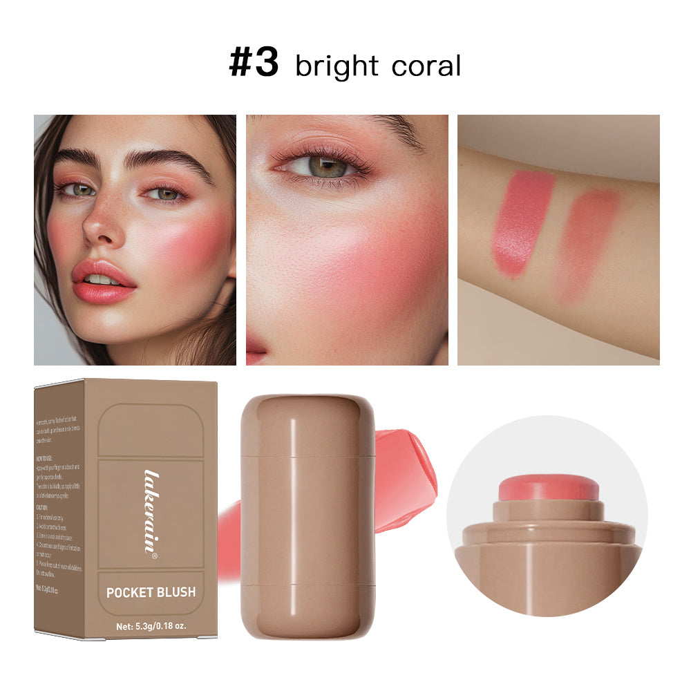 Pink Beauty Multi-use Blush Stick For Lips Cheek Long-lasting Hydrating Highlights Brighten Soft Natural Flush Cream Blush Stick