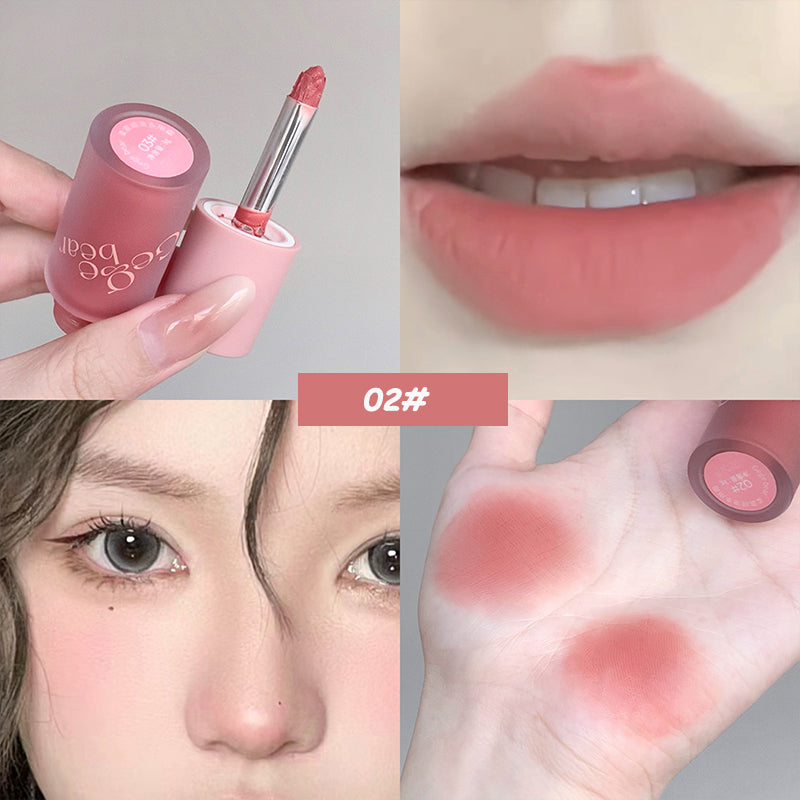Multi Functional Blush Brush Stick Makeup Muddy Texture Cheek Lipstick Mud Long Lasting Velvet Matte Monochrome Creamy Rouge