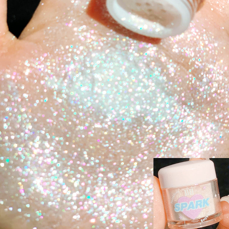 Dream Glitter Highlighter Powder Eyeshadow Makeup Face Brightening Pearl Three-dimensional Highlighter Powder Shimmer Cosmetics