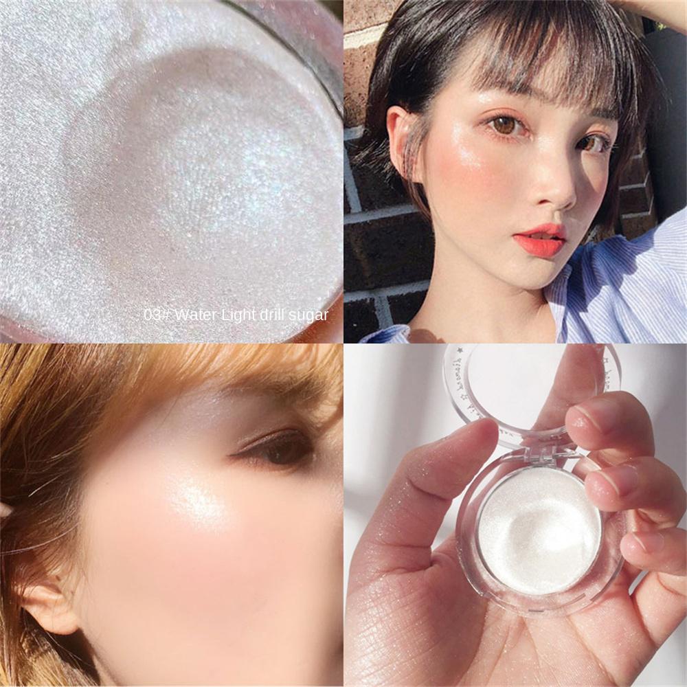 3 Colors Shimmer Glitter Highlighter Powder Palette Body Face Contour High Gloss Powder Waterproof Lasting Makeup Tool