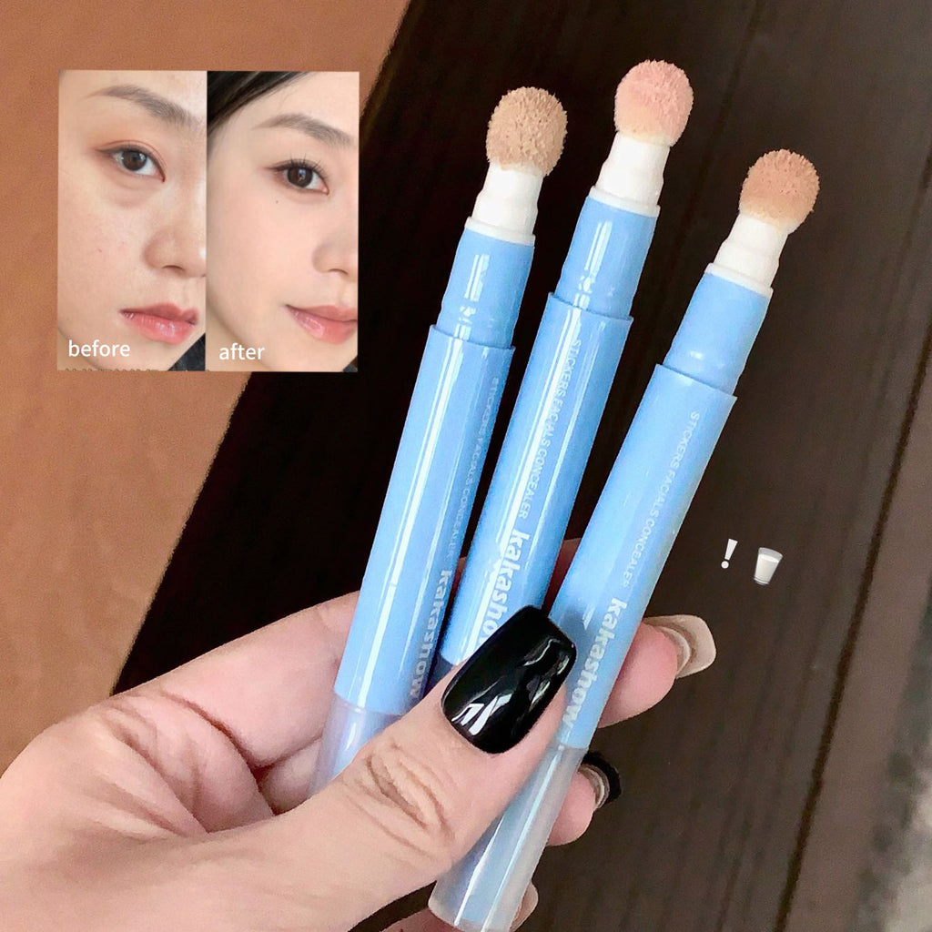 Stick Facial Concealer Liquid Cover Dark Circles Freckles Acne Long Lasting Foundation Makeup Rotating Sponge Tip Applicator