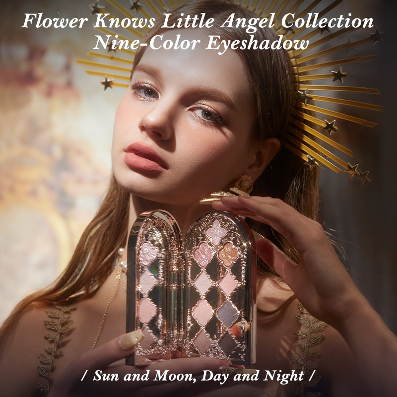 Flower Knows Little Angel Collection Nine-Color Eyeshadow Palette Delicate Matte Glow Shimmer
