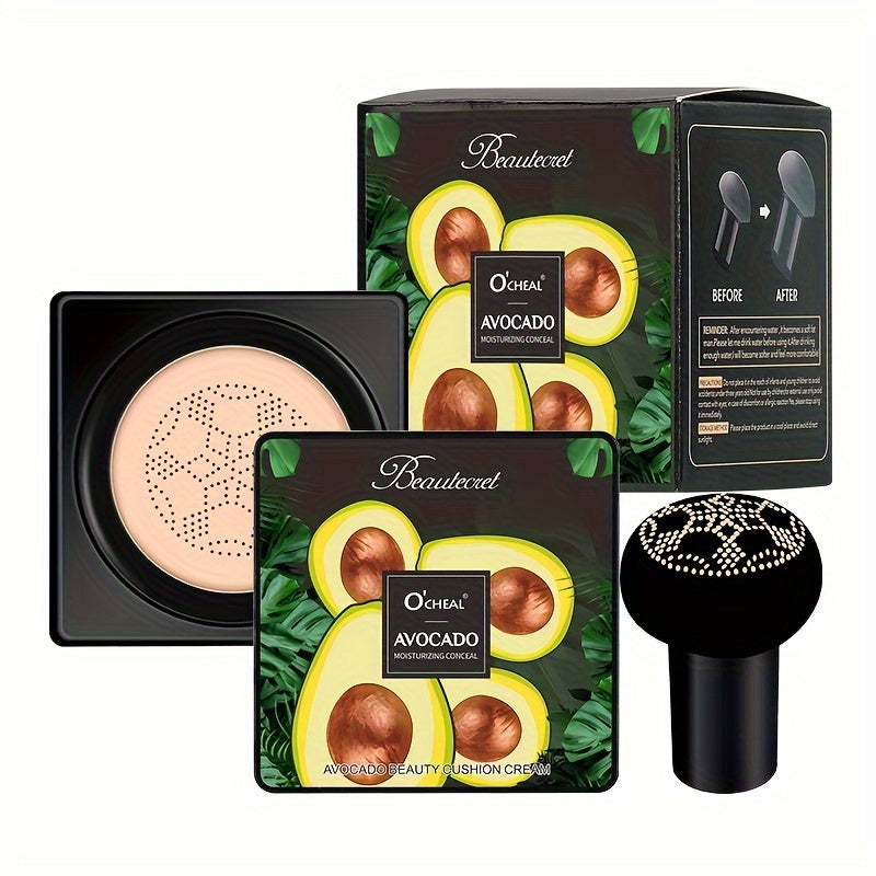 Avocado Mushroom Head Air Cushion  Moisturizing Long Lasting And Hydrating Concealer BB Cream For Brightening Skin