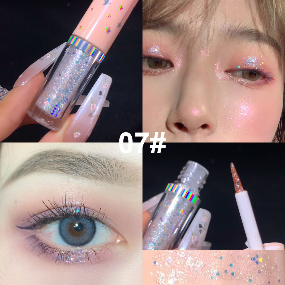 Shimmer Liquid Eyeshadow Ultra Glitter Bed Silkworm Pen Brightening Eyeshadow Liquid highlight Liquid highlight