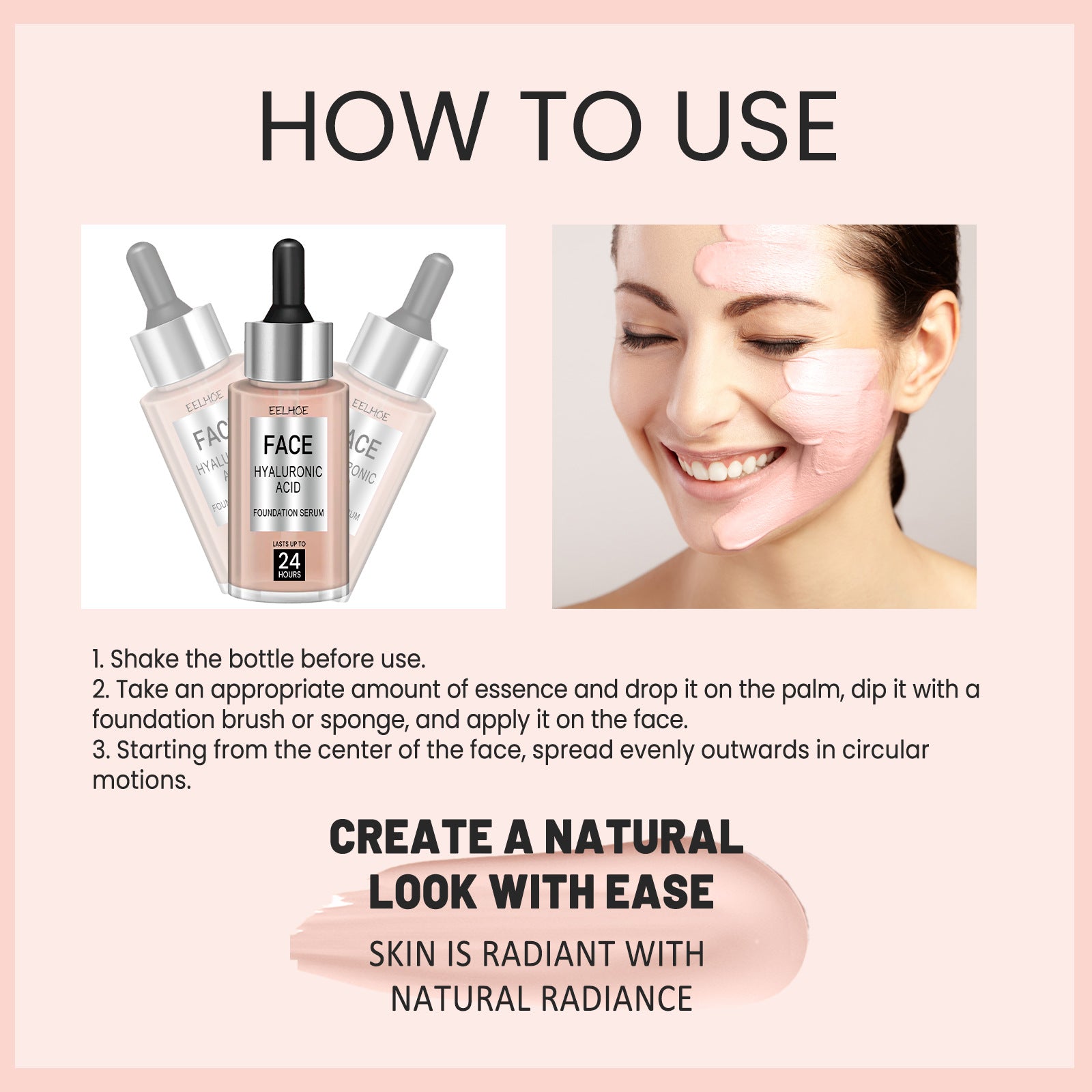 30g Flawless Liquid Foundation Concealer Serum Waterproof Professional Oil-Control Acne Spot Concealer Full Coverage Face Makeup