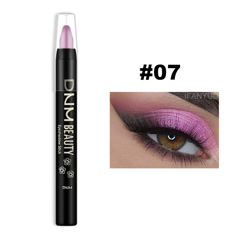 16 Colors Pearlescent Eyeshadow Sticks High Pigmented Eyeshadow Pencil Glitter Waterproof Long-Lasting Eye Makeup Non-Smudged