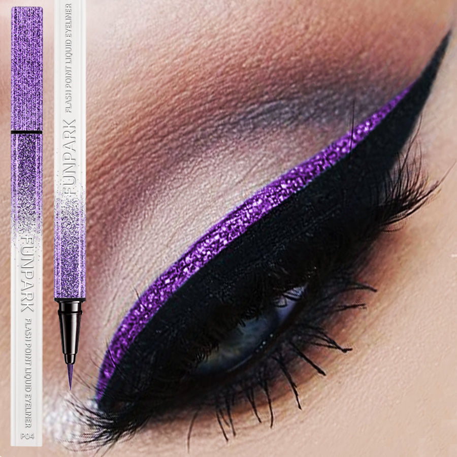 6 Color Diamond Shiny Eye Liner Eyeshadow Waterproof Quick-dry Silver Gold Metellic Pearlescent Liquid Eyeliner Makeup Gilfts