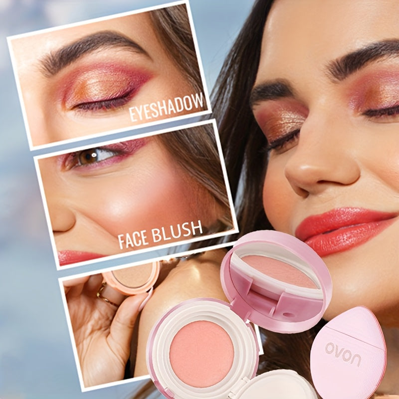 Cute Blush  Long-Lasting Soft Blush Silky Blush with Mirror  Enhance Skin Tone  Eyes and Cheeks  Holiday Gift