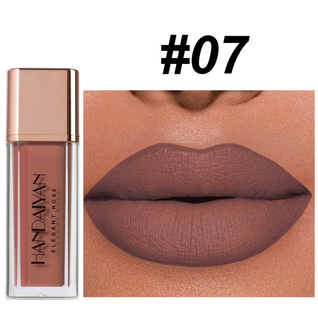 8 colors waterproof non-stick cups do not lose color matte mud lips fast drying lipstick matte lip glaze