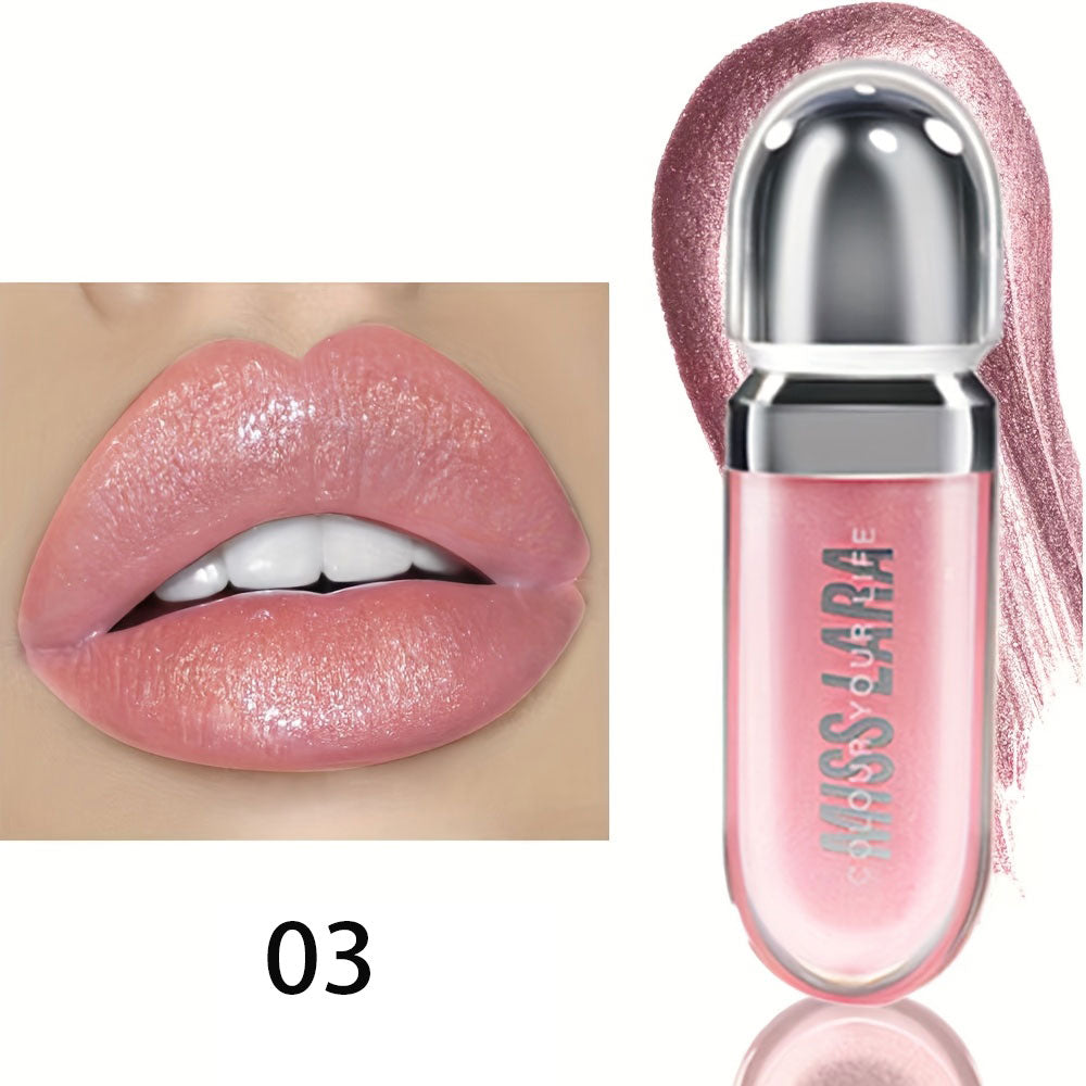Beauty Moisturizing Lip Gloss with Shimmer - Hydrating Liquid Lip Shine Oil for Adult  Nourishing 3D Effect  Long-Lasting