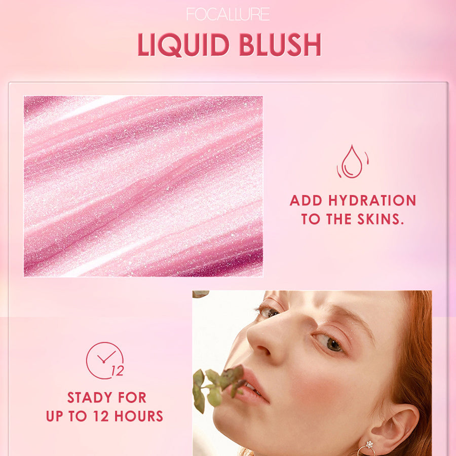 Face Liquid Blusher Natural Looking Matte Cheek Blush Cream Make Up