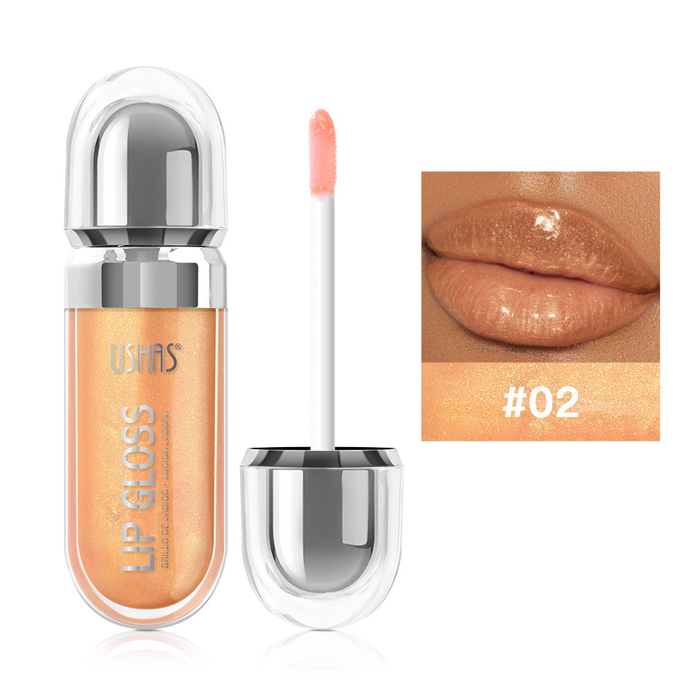 12 colors mirror fine flash liquid lipstick pearlescent color waterproof sweatproof non-stick cup lip gloss