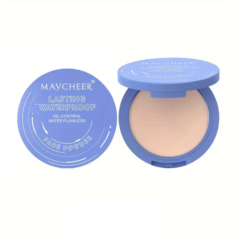 Long-Lasting Waterproof Silk Soft Mist Powder Cake Smooth Pressed Face Powder Oil Control Lady Polvo Texture for Makeup