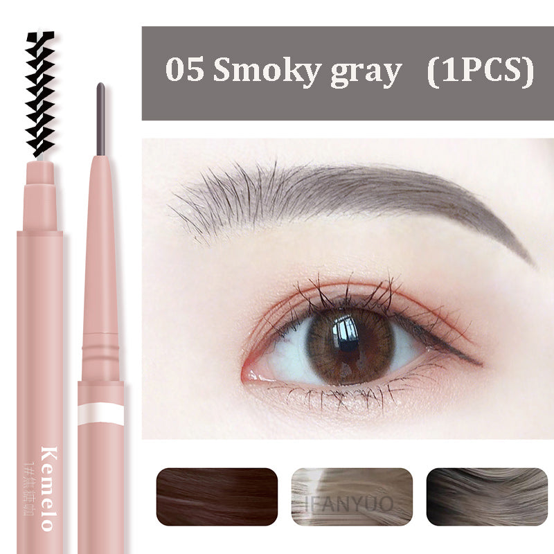 1.5mm Ultra Fine Double-Ended Eyebrow Pencil Automatic Rotating Natural Waterproof Long Lasting Professional Eyebrow Pen Makeup