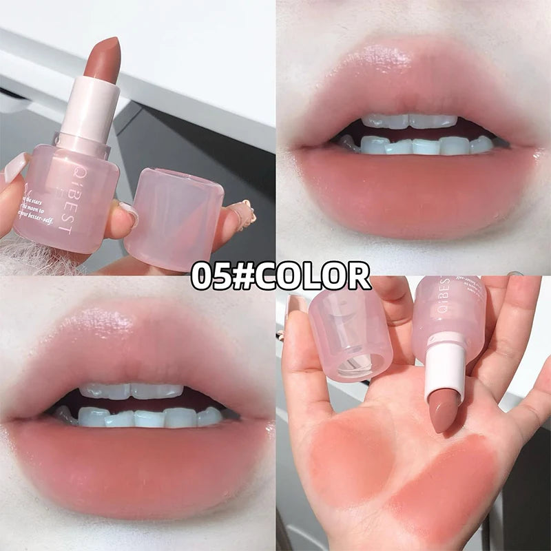 Waterproof Lipstick Red Nude Lip Stain Moisturizing Natural Lipstick Highly Pigmented Lip Tint Long-lasting Makeup Gift
