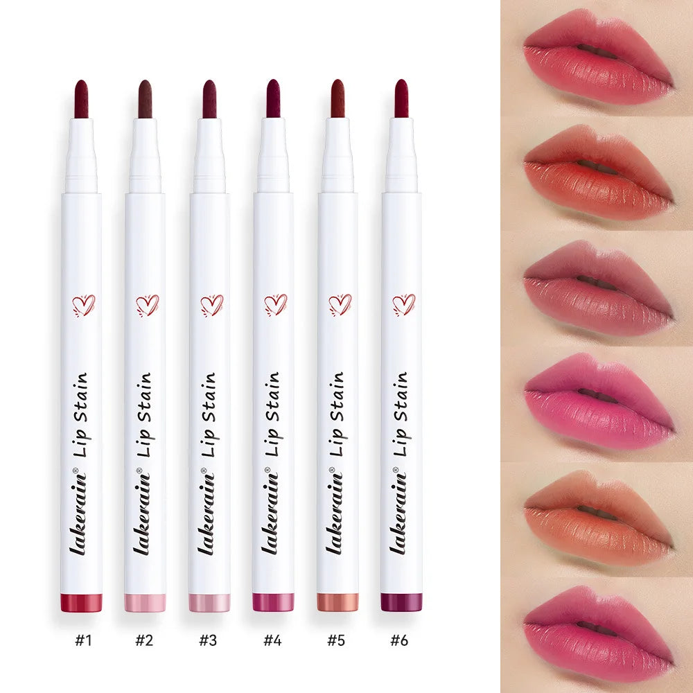 Lip Stain Pencil Liquid Lip Liner Waterproof Plumping Lip Tint Natural Matte Nude Brown Long Lasting Beauty Marker Pen Makeup