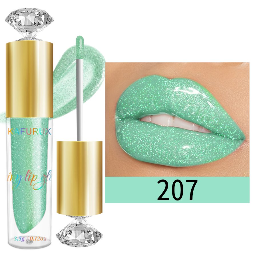 9 Colors Moisturizing Diamond Shimmer Glitter Lip Gloss Makeup Sparkling Glitter Liquid Lipstick Pearl Lip Gloss Sexy Lip