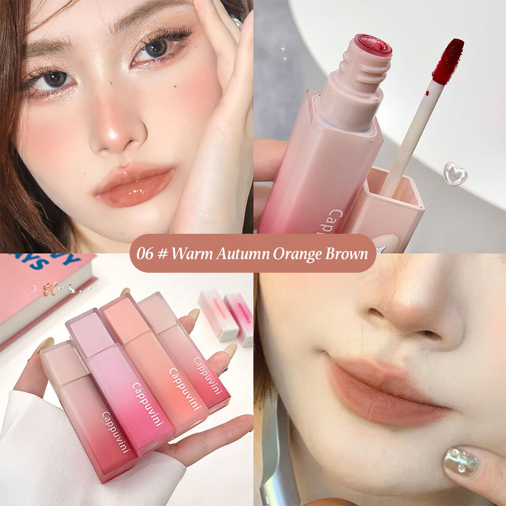 Nude Water Mist Lip Glaze Matte Velvet White Lip Gloss Long-lasting Lipstick