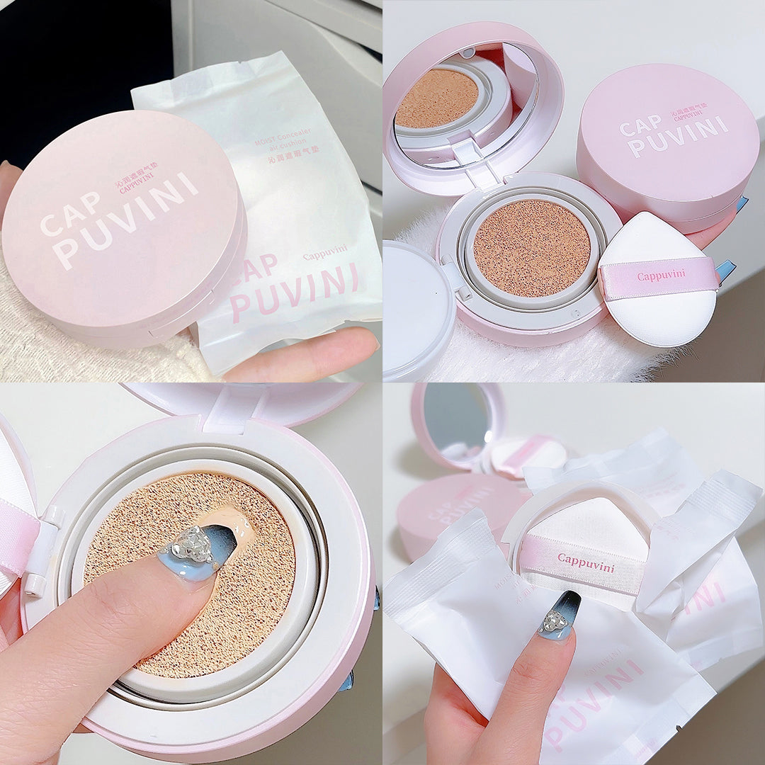 Air Cushion Foundation Full Coverage Waterproof Long-lasting Concealer 3 Colors Cushion Compact Face Makeup Base