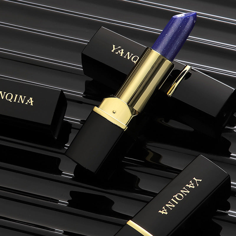 Temperature Color Change Lipstick Blue Shimmer Lipstick Blue Changed Into Pink Lip Stain Gloss Moisturizing Lip Balm Tint Makeup