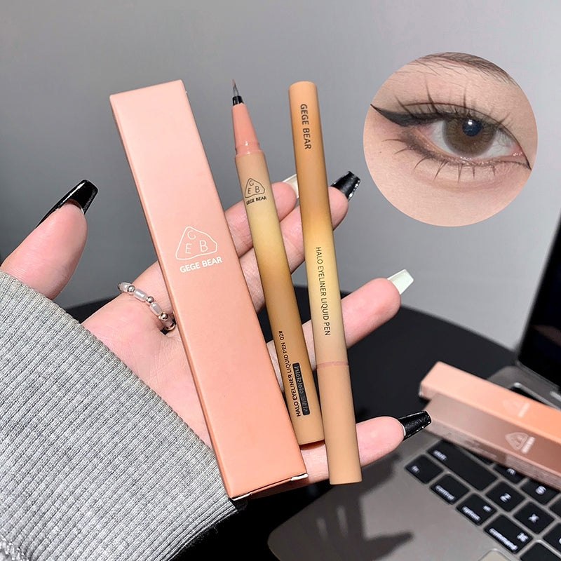 1pc Waterproof Quick Dry Liquid Eyeliner Pen Ultra-fine Matte Sweatproof Beauty Eye Makeup Black/Brown Eye Liner Lying Silkworm