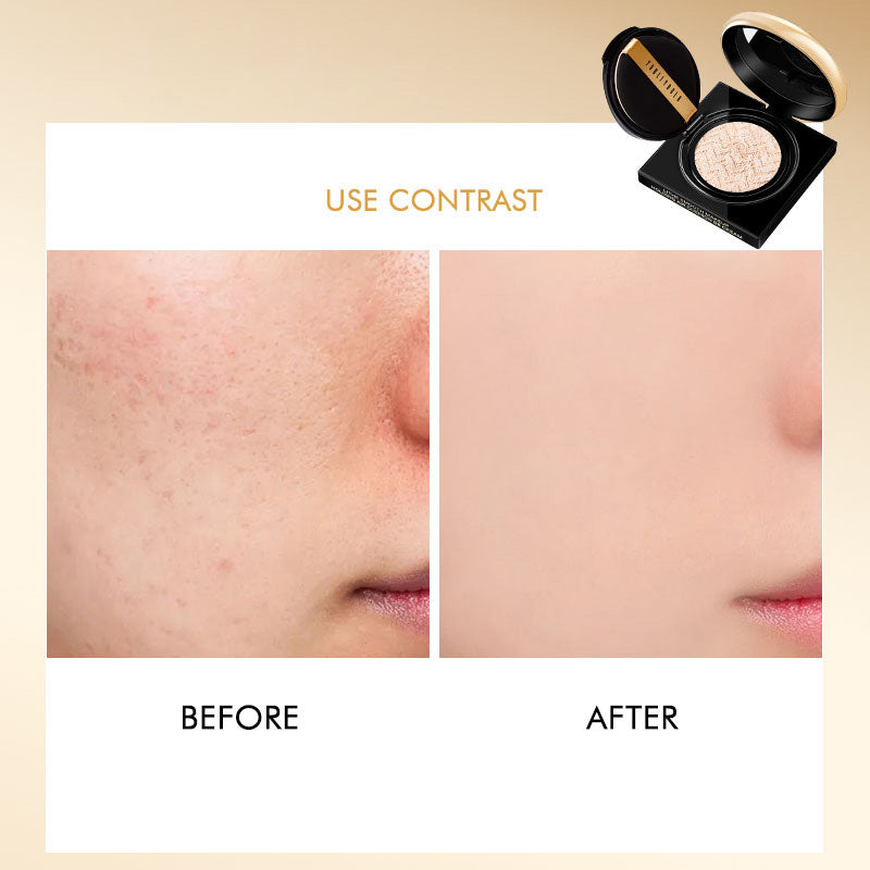 Concealing Cushion BB Cream — Non-Caking Long-Lasting Waterproof Oil-Control Smudge-Proof Perfect for Gifts (Includes 2 Ref