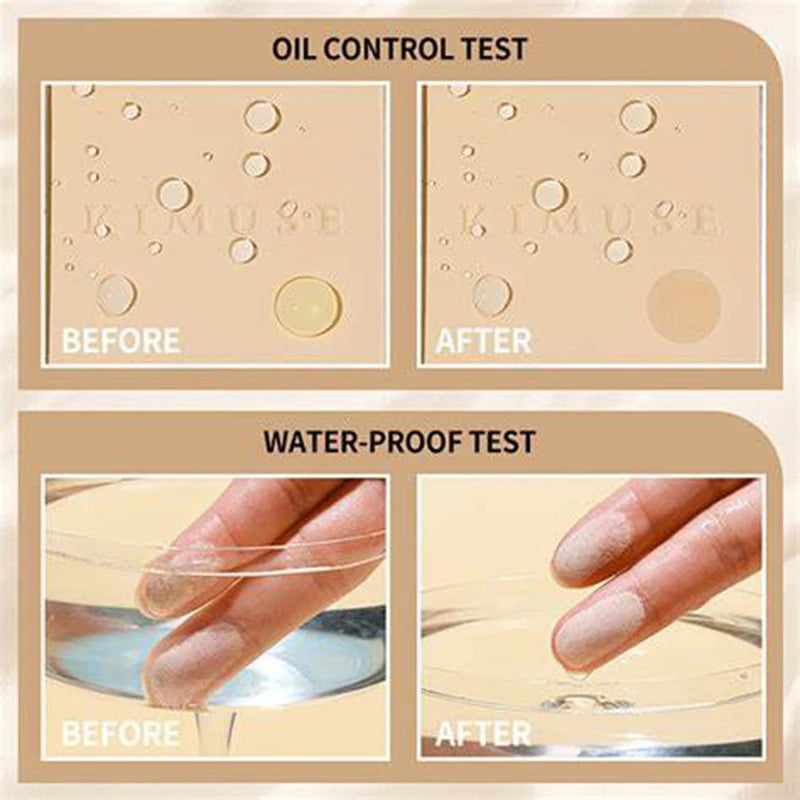 3-in-1 Double-Layer Aloe Vera Matte Powder Foundation Waterproof Sweatproof Long-Lasting Oil Control for Summer Makeup Set