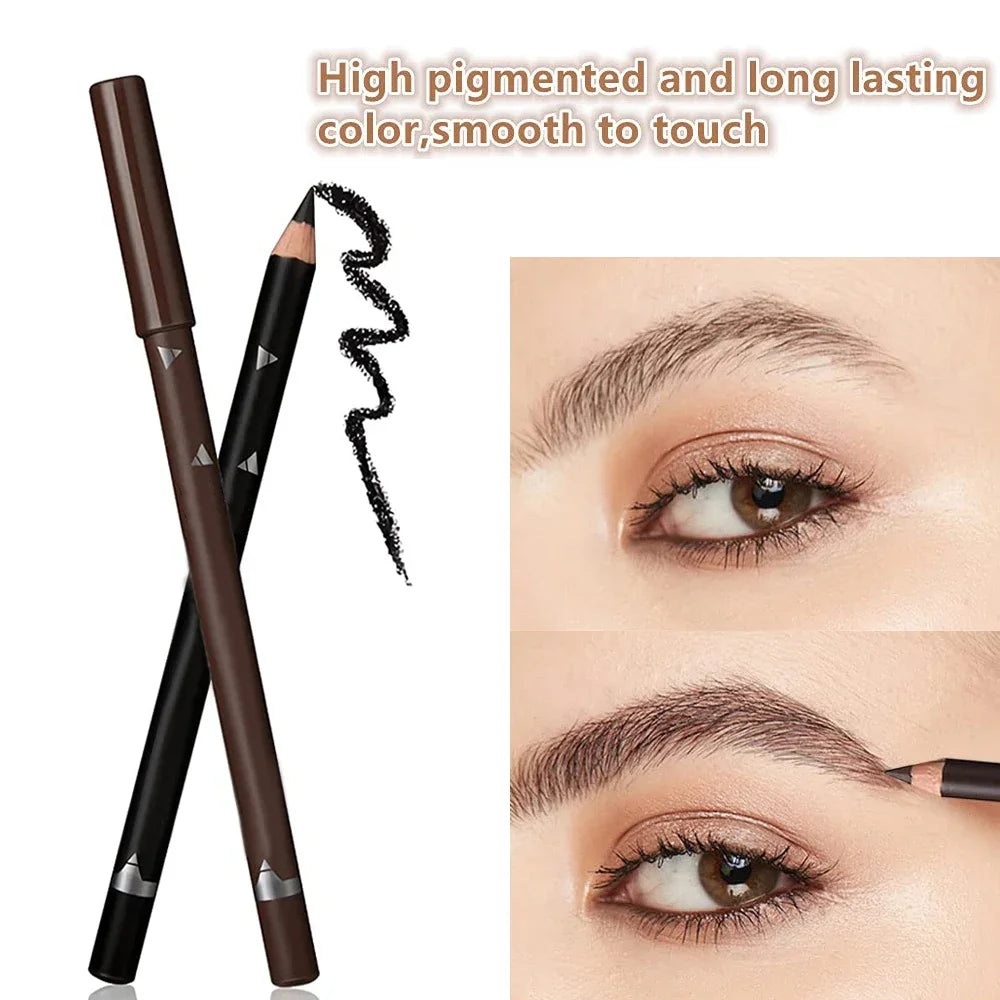 6/12Pcs Eye Brow Pencil Waterproof Professional Women Eye Makeup Pen Easy Color Natural Black Cosmetic Beauty Eyebrow Tool