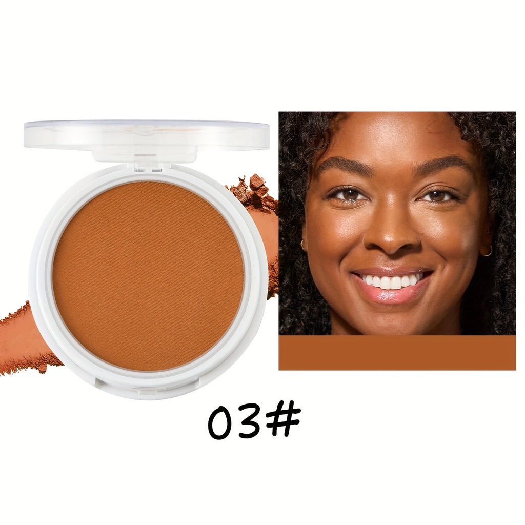 Wheat Bronzing Powder for Dark Skin Matte Finish Sweatproof &amp Oil Dark Foundation Concealer Powder Puff And Mirror