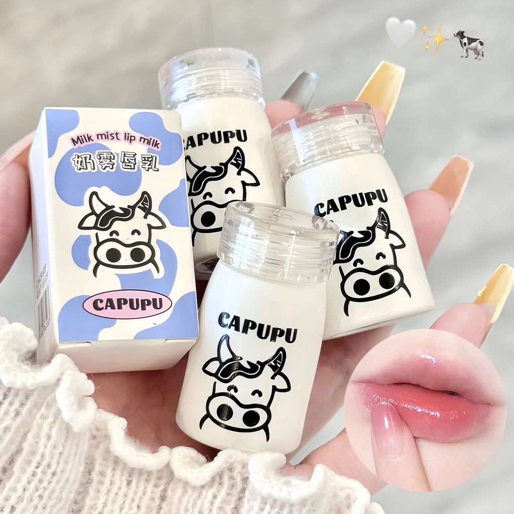 Natural Milk Flavor Moisturizing Lip Balm Cream Transparent Jelly Lipstick Lips Plumper Autumn and Winter Lips Care Serum Primer