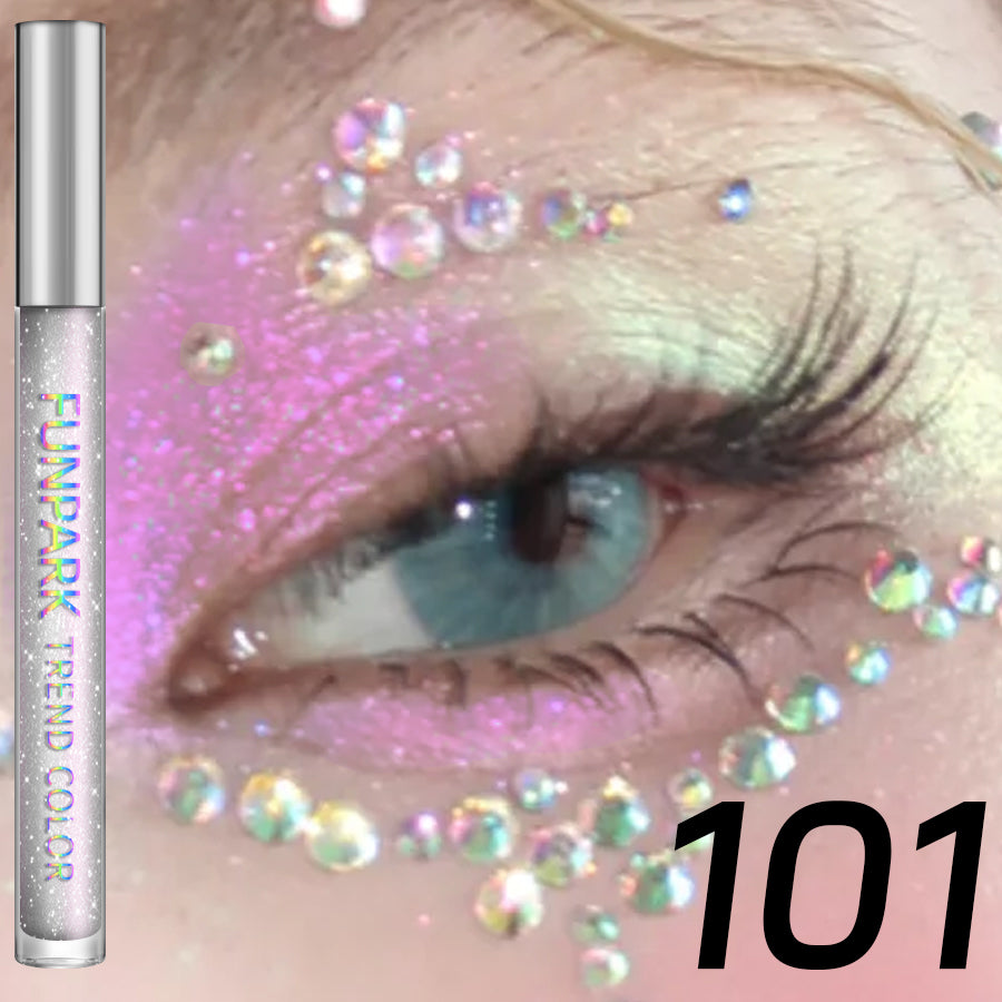 Colorful Liquid Eyeshadow Pink Green Black Diamond Shiny Eye Liner Pen Giltter Eyeshadow Palette Makeup Long Lasting Shimmer