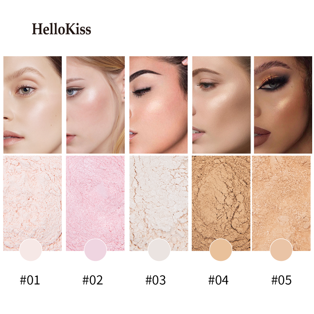 5 Colors Loose Powder Can Reduce Pores and Fine Lines, With a Long-lasting Matte Effect and Natural Facial Makeup Powder