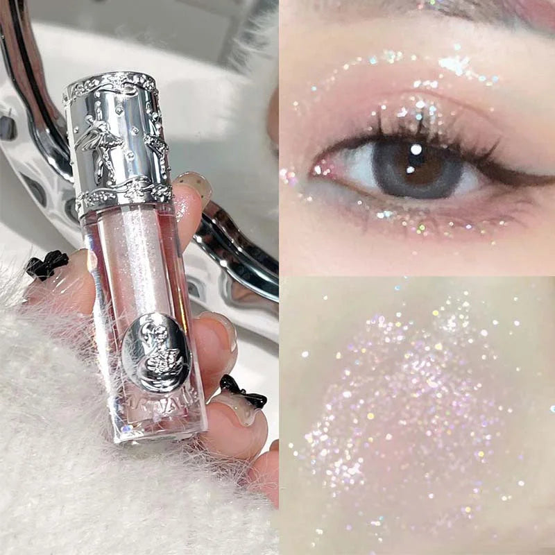 Liquid Eyeshadow Pearlescent Shimmer Long Lasting Monochrome Pearly Fine Sparkling Sequins Eye Shadow Highlighter Quick Drying