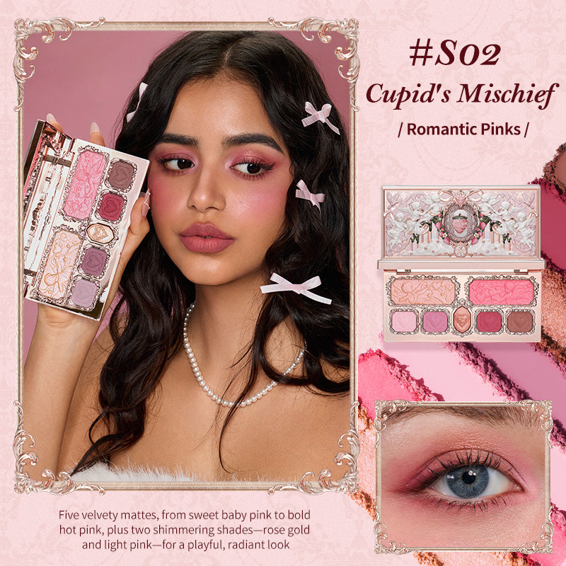 Flower Knows Strawberry Cupid Collection Make-up Palette 14g pink Eyeshadow/Blush/Highlighter