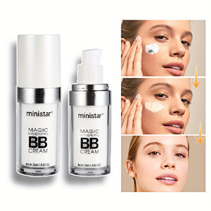 Colour Changing Liquid Foundation Hides Wrinkles&Lines,BB Cream Makeup Base Concealer Cover Moisturizing Fluid for all Skin Tone