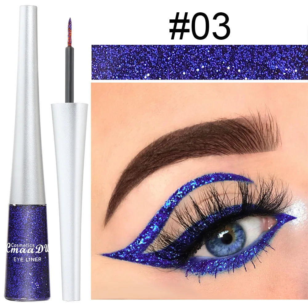 Best-Selling  Rich Colour Dazzle Shadow Liquid Eyeliner Make up Minerals Long-Wearing Metallic Glitter Eye liner Cosmetics