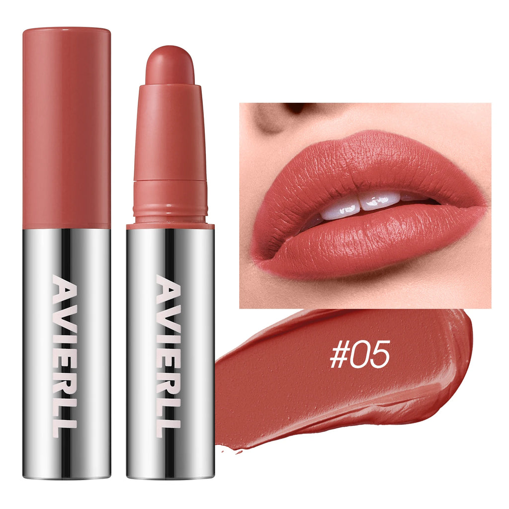 Smooth Matte Lipstick - Long-Lasting Moisturizing and Easy to Apply Lip Glaze with Rotating Pen Design - Perfect for Everyday