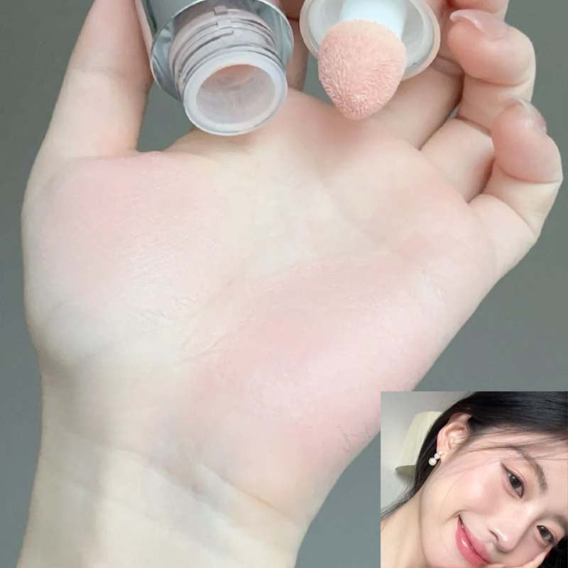 5colors Liquid Blush Matte Waterproof Blush Sponge Brush Head Natural Lasting Breathable Cheek Face Blusher Contour Makeup Women