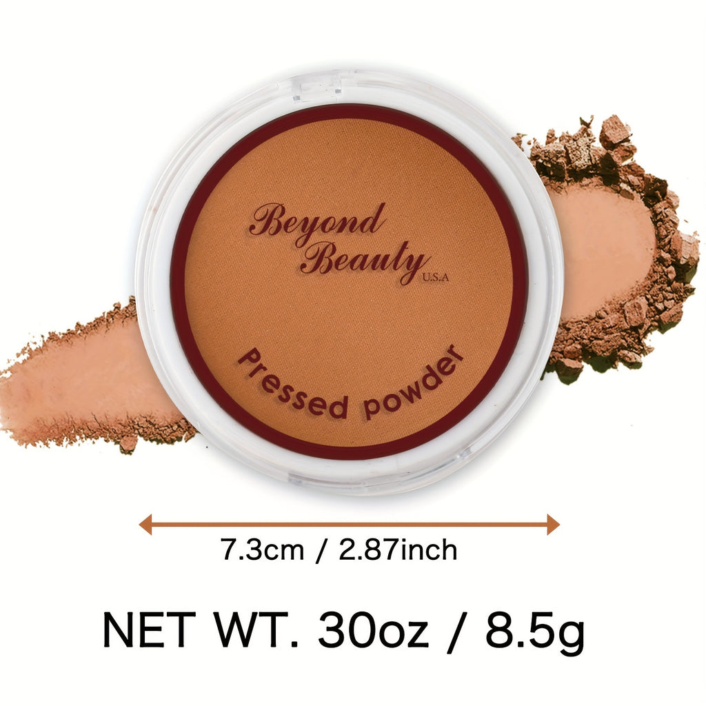 Wheat Bronzing Powder for Dark Skin Matte Finish Sweatproof &amp Oil Dark Foundation Concealer Powder Puff And Mirror