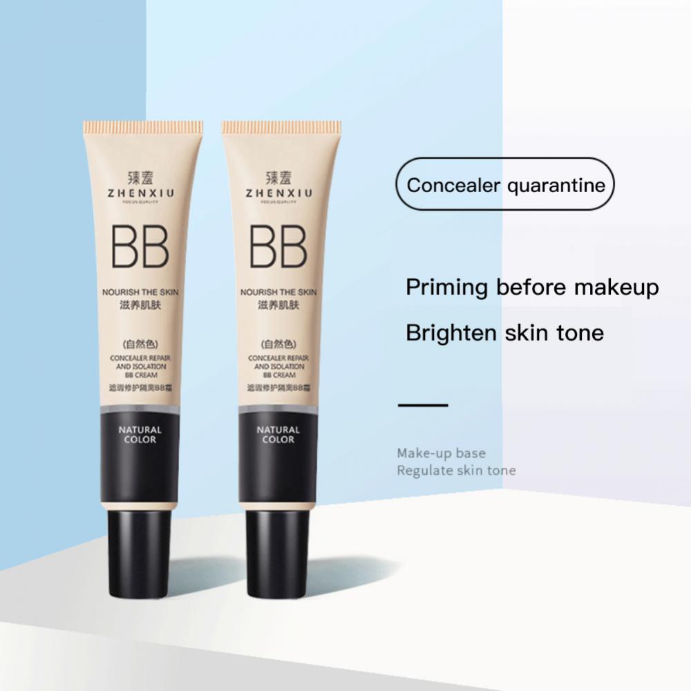BB Cream Face Full Concealer Brighten Makeup BaseLonglasting Liquid Foundation Cream for Waterproof Face High Coverage